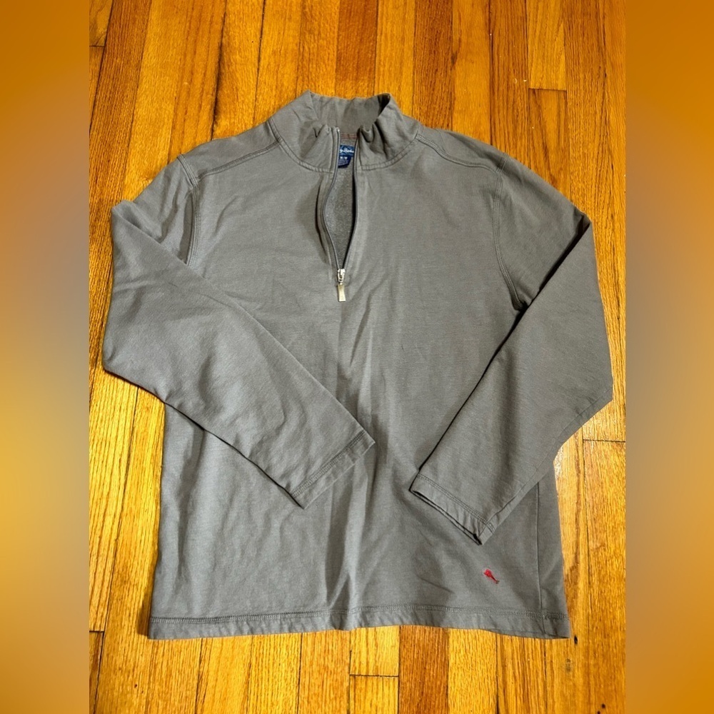 Tommy Bahama Womens‎ Half Zip Pullover Sweater Size Medium Grey
